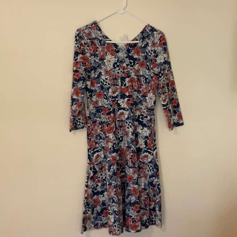 Pact organic cotton floral dress